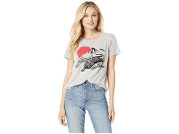 Lucky Brand Lucky Tiger Tee (heather Grey) Women's T Shirt