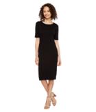 Three Dots Elbow Sleeve Dress (black) Women's Dress