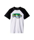 Appaman Kids Palm Tree And Sunglass Print Rashgaurd (toddler/little Kids/big Kids) (black) Boy's Swimwear