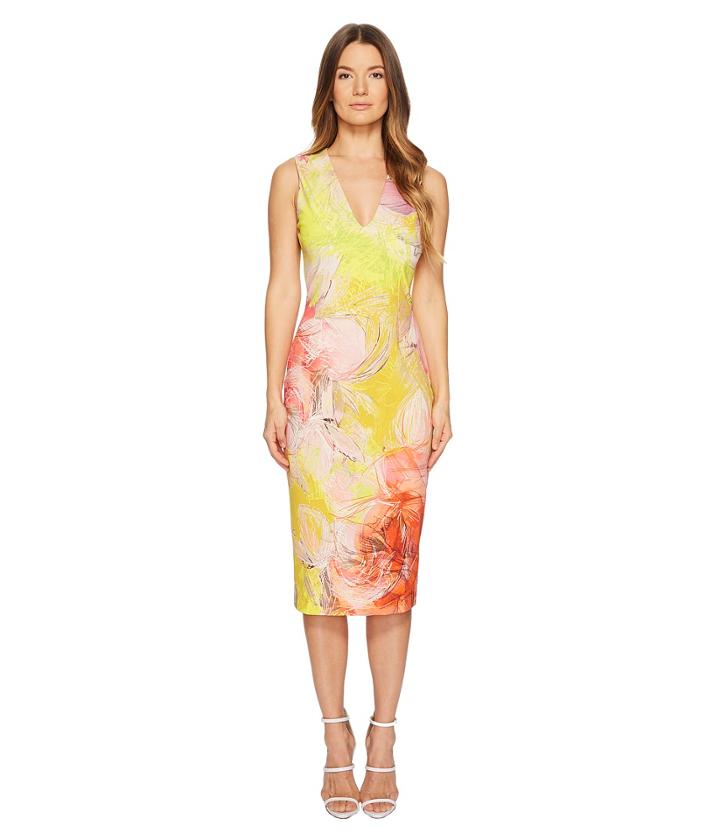 Fuzzi Sleeveless V-neck Dress Close Botanic (sole) Women's Dress