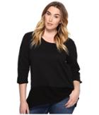 Extra Fresh By Fresh Produce Plus Size Windfall Top (black) Women's Clothing