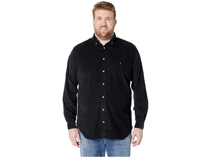 Polo Ralph Lauren Big Tall Corduroy Sportshirt (polo Black) Men's Clothing