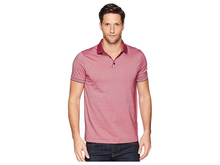 Perry Ellis Essential End On End Polo (rhododendron) Men's Clothing