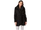 Via Spiga Wrap Coat (black) Women's Coat