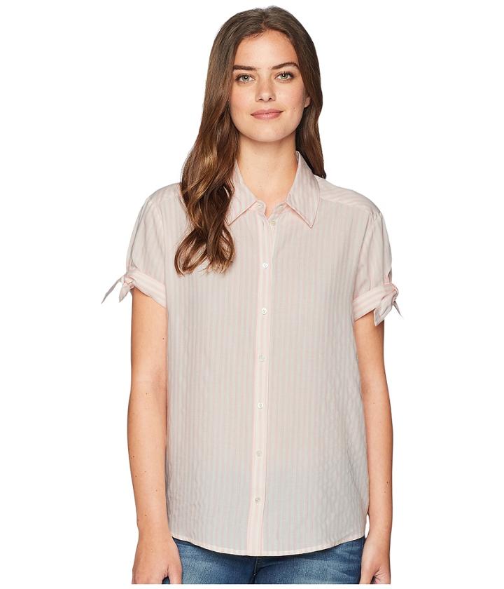 Paige Avery Shirt (pink/white Stripe) Women's Clothing