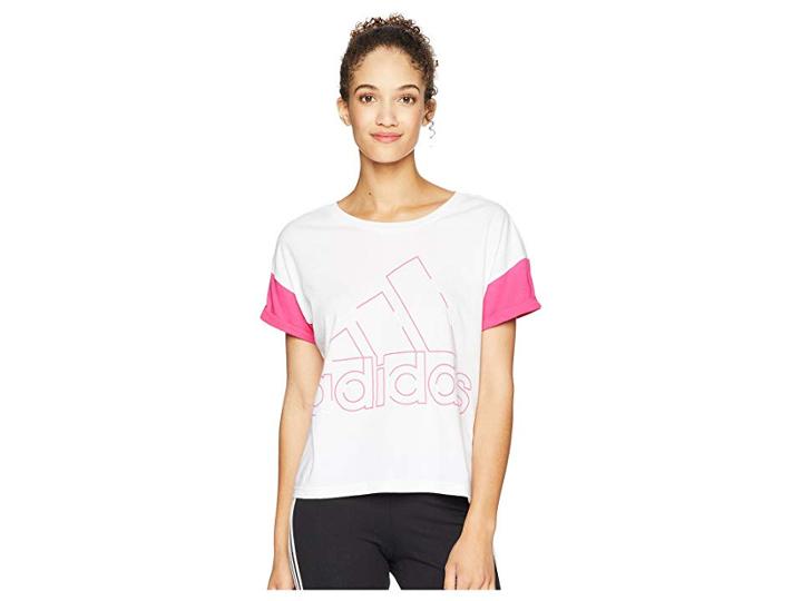 Adidas Sport Id Badge Of Sport T-shirt (white) Women's T Shirt
