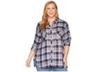 Columbia Plus Size Always Adventuretm Long Sleeve Shirt (nocturnal Plaid) Women's Long Sleeve Button Up