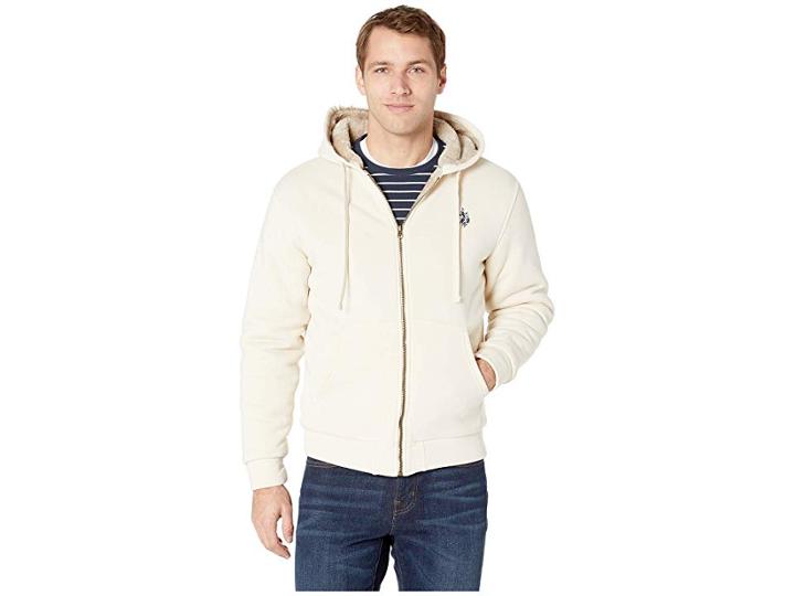 U.s. Polo Assn. Solid Lined Fleece (oatmeal) Men's Fleece