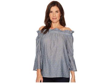 B Collection By Bobeau Martha Off Shoulder Top (chambray) Women's Clothing