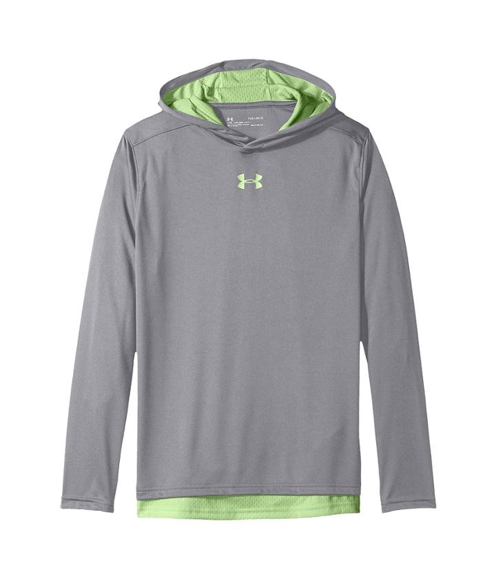 Under Armour Kids Ua Baseline Shooting Shirt (big Kids) (steel/quirky Lime/quirky Lime) Boy's Clothing