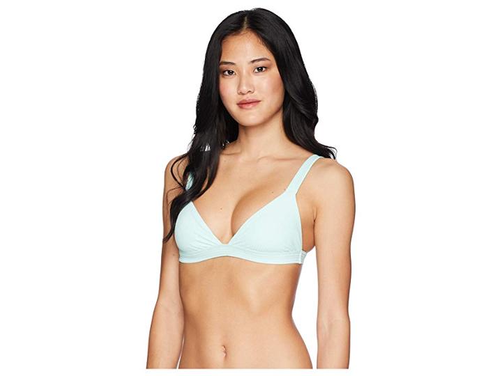 Vitamin A Swimwear Neutra Ribbed Triangle Top (glacier Ecorib) Women's Swimwear