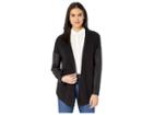 Bcbgeneration Cardigan With Pleather Sleeves (black) Women's Sweater