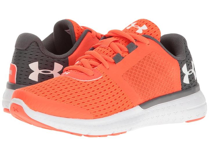 Under Armour Kids Ua Micro G Fuel Rn (big Kid) (phoenix Fire/rhino Grey/white) Boys Shoes