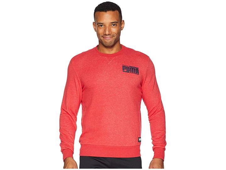 Puma Athletics Crew (ribbon Red) Men's Long Sleeve Pullover