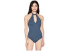O'neill Salt Water Solids Hi-neck One-piece (deep Teal) Women's Swimsuits One Piece