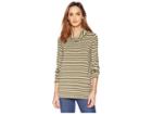 Pendleton Stripe Jersey Turtleneck (kalamata/white) Women's Clothing