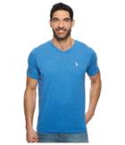 U.s. Polo Assn. V-neck Short Sleeve T-shirt (blue Tile Heather) Men's Short Sleeve Pullover
