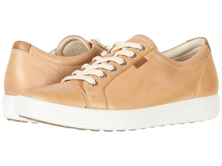 Ecco Soft 7 Sneaker (powder Cow Leather) Women's Lace Up Casual Shoes