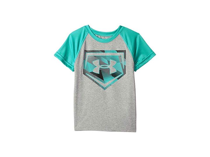 Under Armour Kids Electric Fields Plate Raglan (little Kids/big Kids) (true Grey Heather) Boy's Clothing