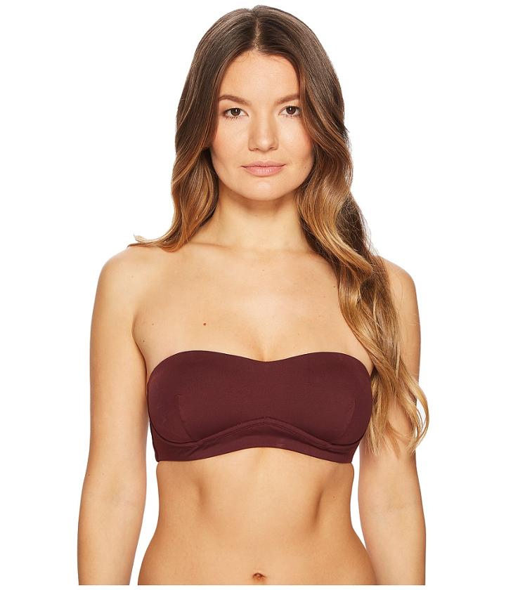 Skin Varona Top (burgundy) Women's Swimwear