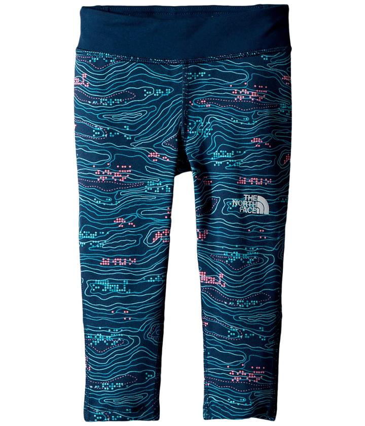 The North Face Kids Pulse Leggings (infant) (blue Wing Teal Topo Print) Kid's Casual Pants
