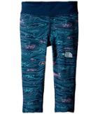 The North Face Kids Pulse Leggings (infant) (blue Wing Teal Topo Print) Kid's Casual Pants