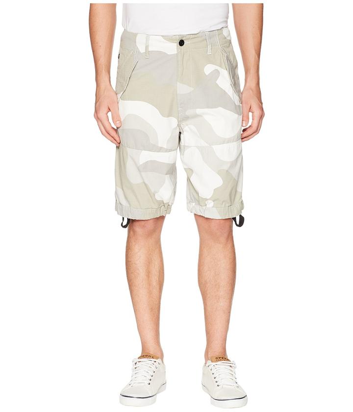 G-star Rovic Loose 1/2 Shorts (milk/industrial Grey All Over) Men's Shorts