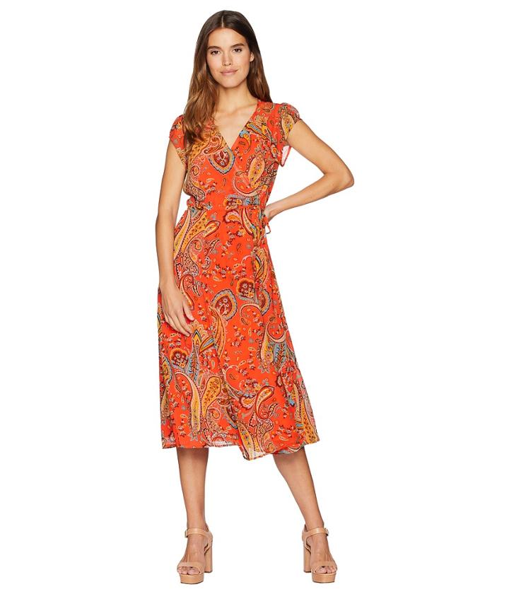 Juicy Couture Rustic Paisley Wrap Dress (hazy Summer Rustic) Women's Dress