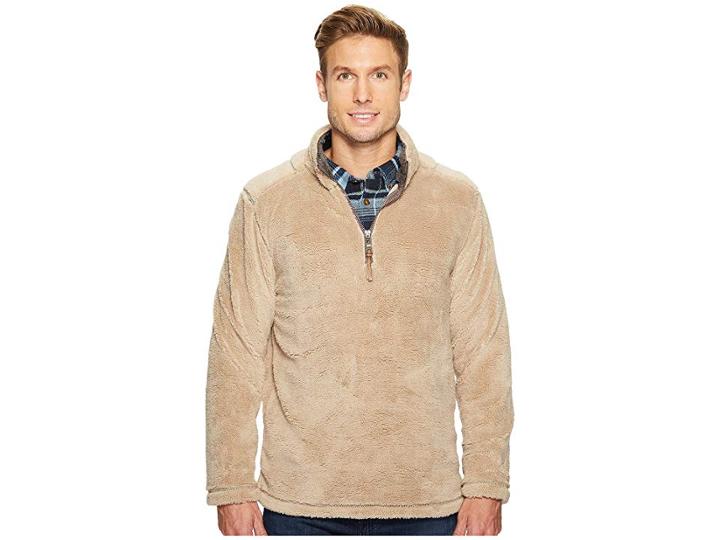 True Grit Pebble Pile 1/4 Zip Pullover (sand) Men's Long Sleeve Pullover
