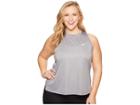 Nike Dry Miler Running Tank (size 1x-3x) (gunsmoke/heather) Women's Sleeveless