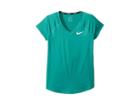 Nike Kids Court Pure Tennis Top (little Kids/big Kids) (neptune Green/white) Girl's Clothing