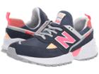 New Balance Kids Gs574v2 (big Kid) (nb Navy/guava) Girls Shoes