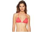 Luli Fama Triana Ribbed Triangle Top (rojo) Women's Swimwear