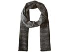 Calvin Klein Woven All Over Logo Stripe Scarf (silver) Scarves