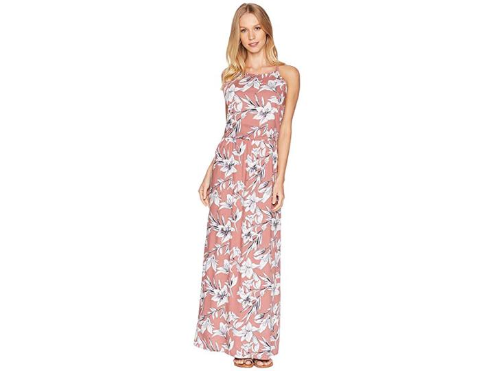 Roxy Pavement Border Strappy Maxi Dress (withered Rose Lily House) Women's Dress