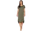 American Rose Leona Short Sleeve Sandwashed Dress (olive) Women's Dress