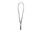 Chan Luu Graduated Semi-precious Stone Tassel Necklace (black Mix) Necklace