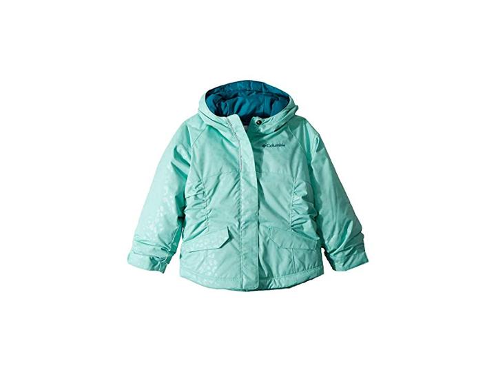 Columbia Kids Razzmadazzle Jacket (toddler) (pixie Emboss/emerald) Girl's Coat