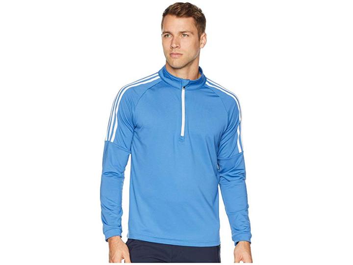 Adidas Golf Classic 3-stripes 1/4 Zip Pullover (trace Royal) Men's Sweater