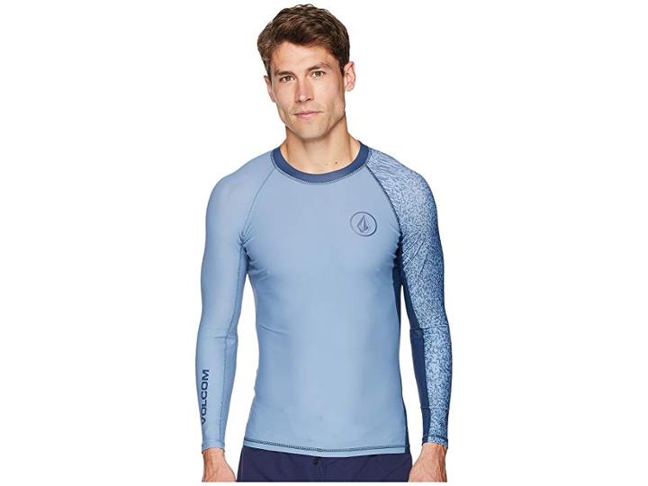 Volcom Lido Block Long Sleeve (wrecked Indigo) Men's Clothing