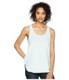 Dylan By True Grit Luxe Cotton Slub Shirttail Tank Top (fresh Water) Women's Sleeveless