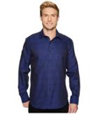 Robert Graham Lewiston Long Sleeve Woven Shirt (navy) Men's Long Sleeve Button Up