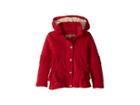 Urban Republic Kids Elena Fleece Hooded Jacket W/ Ruffles (little Kids/big Kids) (red) Girl's Jacket