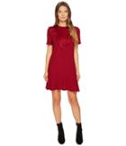 Red Valentino Crepe Envers Satin Dress (cherry) Women's Dress
