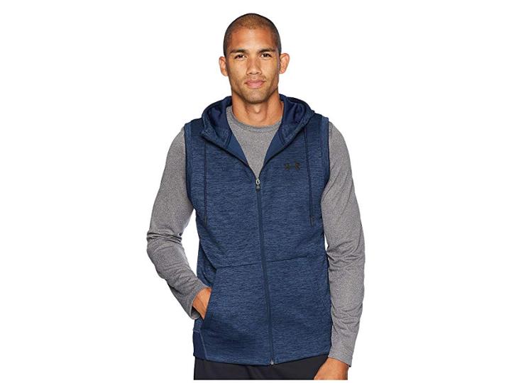 Under Armour Armour Fleece Sleeveless Full Zip Hoodie (academy/black) Men's Sweatshirt