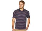 Polo Ralph Lauren Striped Pima Polo Short Sleeve Knit (french Navy Multi) Men's Clothing