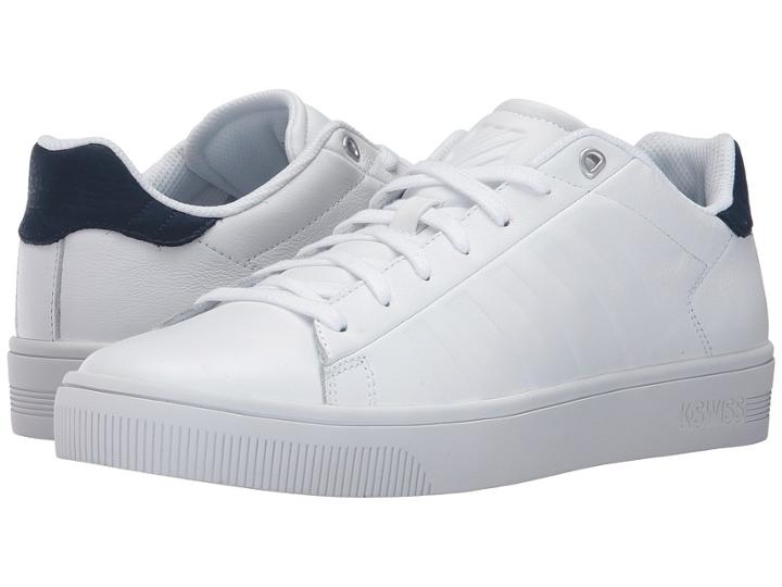 K-swiss Court Frasco (white/dress Blues) Men's Tennis Shoes