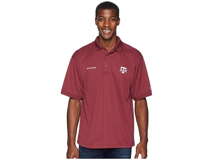 Columbia Collegiate Perfect Casttm Polo Top (texas A&m/maroon) Men's Short Sleeve Pullover