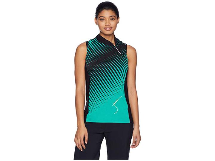 Jamie Sadock Prizm Sleeveless Top (emerald City) Women's Clothing