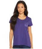 Cruel Short Sleeve Loose Fit Cotton Jersey (purple) Women's T Shirt